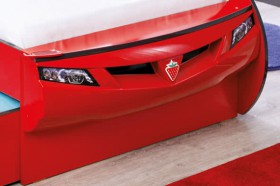 CARBED Кровать-машина Coupe с выдвижной кроватью Red 20.03.1306.00 в Исилькуле - isilkul.katalogmebeli.com | фото 2
