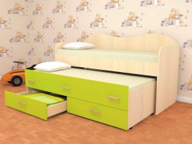 Кровать детская Нимфа двухместная 2.0 Венге/Дуб молочный в Исилькуле - isilkul.katalogmebeli.com | фото 2
