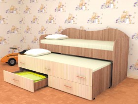 Кровать детская Нимфа двухместная 2.0 Венге/Дуб молочный в Исилькуле - isilkul.katalogmebeli.com | фото 3
