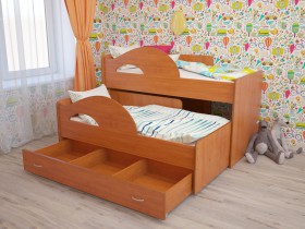 Кровать детская Радуга 1600 Млечный дуб/Венге в Исилькуле - isilkul.katalogmebeli.com | фото 6