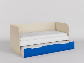 Диван-кровать Скай (Синий/Белый/корпус Клен) в Исилькуле - isilkul.katalogmebeli.com | фото
