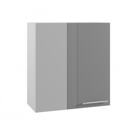 Гарда ПУ 650 шкаф верхний угловой (Белый/корпус Серый) в Исилькуле - isilkul.katalogmebeli.com | фото