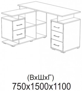 Компьютерный стол угловой СКМУ-3 белый в Исилькуле - isilkul.katalogmebeli.com | фото 2