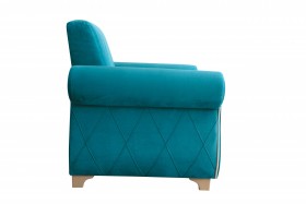 Кресло для отдыха "Порто" (велюр киви бирюза / микровельвет крем) в Исилькуле - isilkul.katalogmebeli.com | фото 6