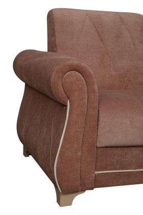 Кресло для отдыха "Порто" (велюр киви корица / микровельвет крем) в Исилькуле - isilkul.katalogmebeli.com | фото 3