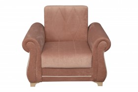 Кресло для отдыха "Порто" (велюр киви корица / микровельвет крем) в Исилькуле - isilkul.katalogmebeli.com | фото 8
