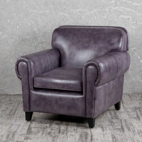 Кресло кожаное Элегант (Фиолетовый) в Исилькуле - isilkul.katalogmebeli.com | фото 1