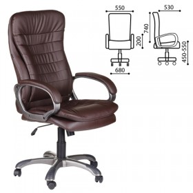 Кресло офисное BRABIX Omega EX-589 (коричневое) в Исилькуле - isilkul.katalogmebeli.com | фото 1