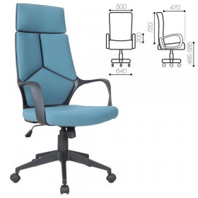 Кресло офисное BRABIX Prime EX-515 (голубая ткань) в Исилькуле - isilkul.katalogmebeli.com | фото 1