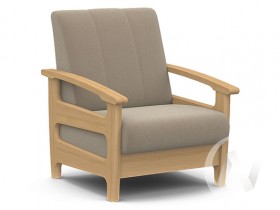 Кресло для отдыха Омега (бук лак/CATANIA LATTE) в Исилькуле - isilkul.katalogmebeli.com | фото 1