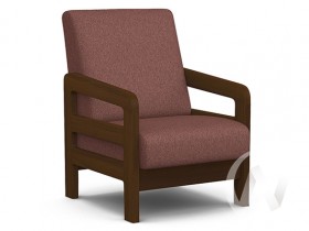 Кресло отдыха Вега-34 (орех лак/UNO BERRY) в Исилькуле - isilkul.katalogmebeli.com | фото 1
