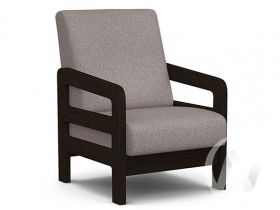 Кресло отдыха Вега-34 (венге лак/UNO ROSY-GREY) в Исилькуле - isilkul.katalogmebeli.com | фото