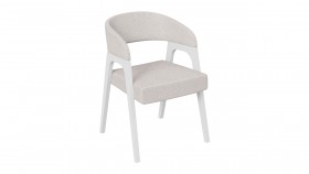 Кресло «Техас 1» (Белый матовый/Шенилл Estetica Vanille №220) в Исилькуле - isilkul.katalogmebeli.com | фото 1