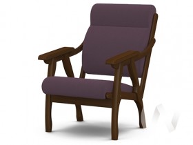 Кресло Вега-10 (орех лак/ULTRA PLUM) в Исилькуле - isilkul.katalogmebeli.com | фото 1