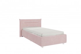 Кровать 0.9 Альба с основанием (Нежно-розовый велюр) в Исилькуле - isilkul.katalogmebeli.com | фото 1