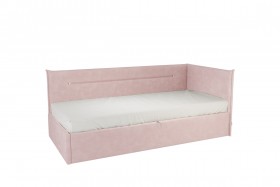 Кровать 0.9 Альба Тахта (Нежно-розовый велюр) в Исилькуле - isilkul.katalogmebeli.com | фото 1