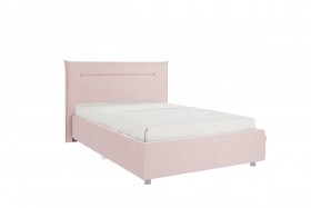 Кровать 1,2 Альба с основанием (Нежно-розовый велюр) в Исилькуле - isilkul.katalogmebeli.com | фото