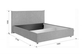 Кровать 1,6 Квест с подъемным механизмом (Топаз велюр) купить в Исилькуле - isilkul.katalogmebeli.com | фото 2
