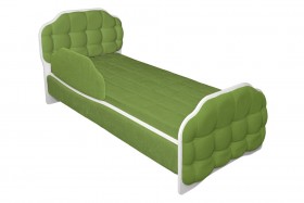 Кровать 160 Атлет 76 Зелёный (мягкий бортик) в Исилькуле - isilkul.katalogmebeli.com | фото 1