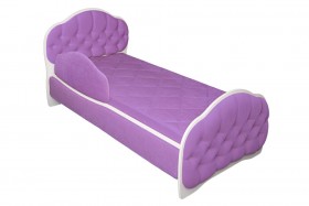 Кровать 170 Гармония 67 Светло-фиолетовый (мягкий бортик) в Исилькуле - isilkul.katalogmebeli.com | фото