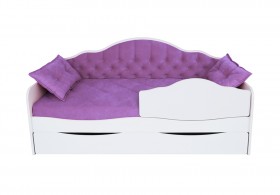 Кровать 170 серии Иллюзия Лайт 1 ящик 32 Фиолетовый (подушки) в Исилькуле - isilkul.katalogmebeli.com | фото 1