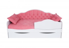 Кровать 170 серии Иллюзия Лайт 1 ящик 89 Розовый (подушки) в Исилькуле - isilkul.katalogmebeli.com | фото 1
