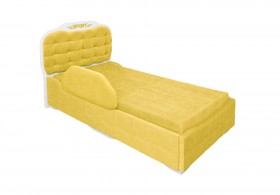 Кровать 190 Атлет Lux 74 Жёлтый (мягкий бортик) в Исилькуле - isilkul.katalogmebeli.com | фото