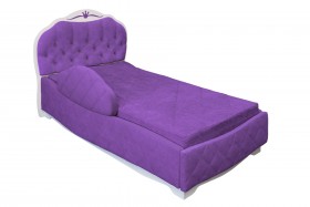 Кровать 190 Гармония Lux 32 Фиолетовый (мягкий бортик) в Исилькуле - isilkul.katalogmebeli.com | фото 1