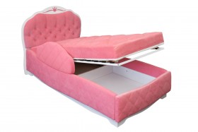Кровать 190 Гармония Lux 32 Фиолетовый (мягкий бортик) в Исилькуле - isilkul.katalogmebeli.com | фото 2