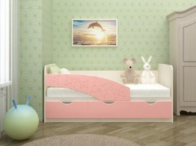 Кровать Бабочки 1,6м (Розовый металлик) в Исилькуле - isilkul.katalogmebeli.com | фото
