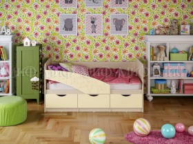 Кровать Бабочки 1,6м (Ваниль матовый) в Исилькуле - isilkul.katalogmebeli.com | фото