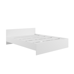 Кровать без ящ. М1400 Мадера Белый в Исилькуле - isilkul.katalogmebeli.com | фото 1