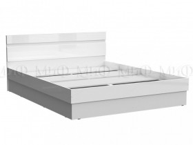 Кровать Челси 1400 (Белый/Белый глянец) в Исилькуле - isilkul.katalogmebeli.com | фото