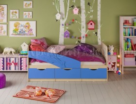 Кровать детская 1,6м Дельфин (Синий матовый) в Исилькуле - isilkul.katalogmebeli.com | фото