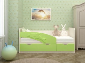 Кровать детская 1,6м Дельфин (Розовый металлик) в Исилькуле - isilkul.katalogmebeli.com | фото 2