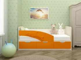 Кровать детская 1,6м Дельфин (Розовый металлик) в Исилькуле - isilkul.katalogmebeli.com | фото 4