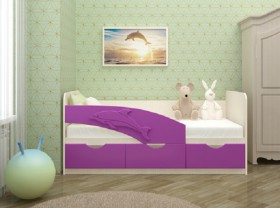Кровать детская 1,6м Дельфин (Розовый металлик) в Исилькуле - isilkul.katalogmebeli.com | фото 8