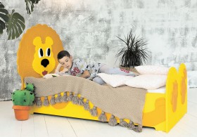 Кровать детская Лева 1.6 Желтый/Оранжевый в Исилькуле - isilkul.katalogmebeli.com | фото 1