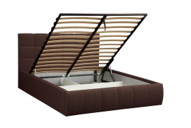 Кровать "Диана" ш. 1600 (Н=1010мм) (жаккард шоколад) в Исилькуле - isilkul.katalogmebeli.com | фото 2