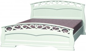 Кровать Грация-1 из массива сосны 1600*2000 Белый античный в Исилькуле - isilkul.katalogmebeli.com | фото 5