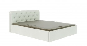 Кровать Калипсо с ПМ 1,6м (белый) в Исилькуле - isilkul.katalogmebeli.com | фото 1