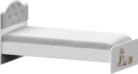 Кровать Каспер с мягкой спинкой и фотопечатью (900х1900) Белый в Исилькуле - isilkul.katalogmebeli.com | фото 1