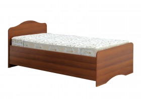 Кровать одинарная 900-1 без матраса (круглые спинки) Орех Таволато в Исилькуле - isilkul.katalogmebeli.com | фото 1