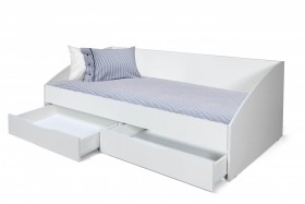 Кровать одинарная "Фея - 3" (симметричная) New/(белый / белый / ДВПО: белый) в Исилькуле - isilkul.katalogmebeli.com | фото 3