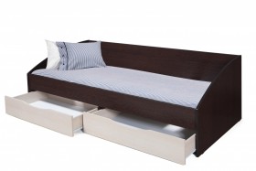 Кровать одинарная "Фея - 3" (симметричная) New (венге / вудлайн кремовый / ДВПО: белый) в Исилькуле - isilkul.katalogmebeli.com | фото 3