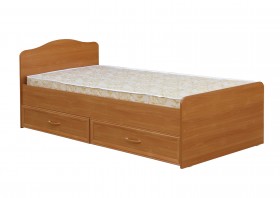 Кровать одинарная с ящиками 800-1 без матраса (круглые спинки) Вишня Оксфорд в Исилькуле - isilkul.katalogmebeli.com | фото