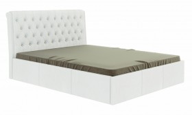 Кровать Прима с ПМ 1,6м (белый) в Исилькуле - isilkul.katalogmebeli.com | фото 1