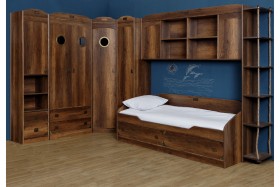 Кровать с 2-мя ящиками «Навигатор» (Дуб Каньон) в Исилькуле - isilkul.katalogmebeli.com | фото 10