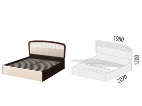 Кровать с подъемным механизмом Катрин 92.22 в Исилькуле - isilkul.katalogmebeli.com | фото 1