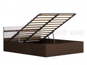 Кровать с подъемным механизмом Нэнси 1,4м (Венге/белый глянец) в Исилькуле - isilkul.katalogmebeli.com | фото